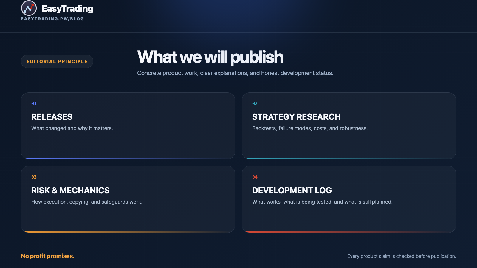 Topics covered by the EasyTrading blog